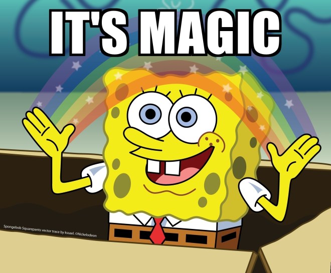 spongebob meme magic Awesome It s MAGIC spongebob rainbow